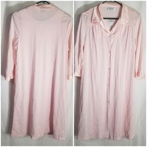 Vtg Vanity Fair Pink Size Sm. Short Nightgown Robe
